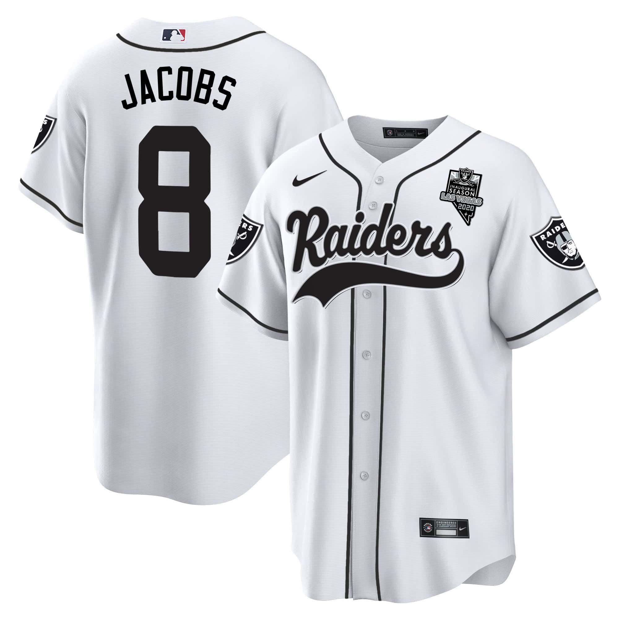 Men Oakland Raiders #8 Jacobs White 2024 Nike Vapor Baseball NFL Jersey